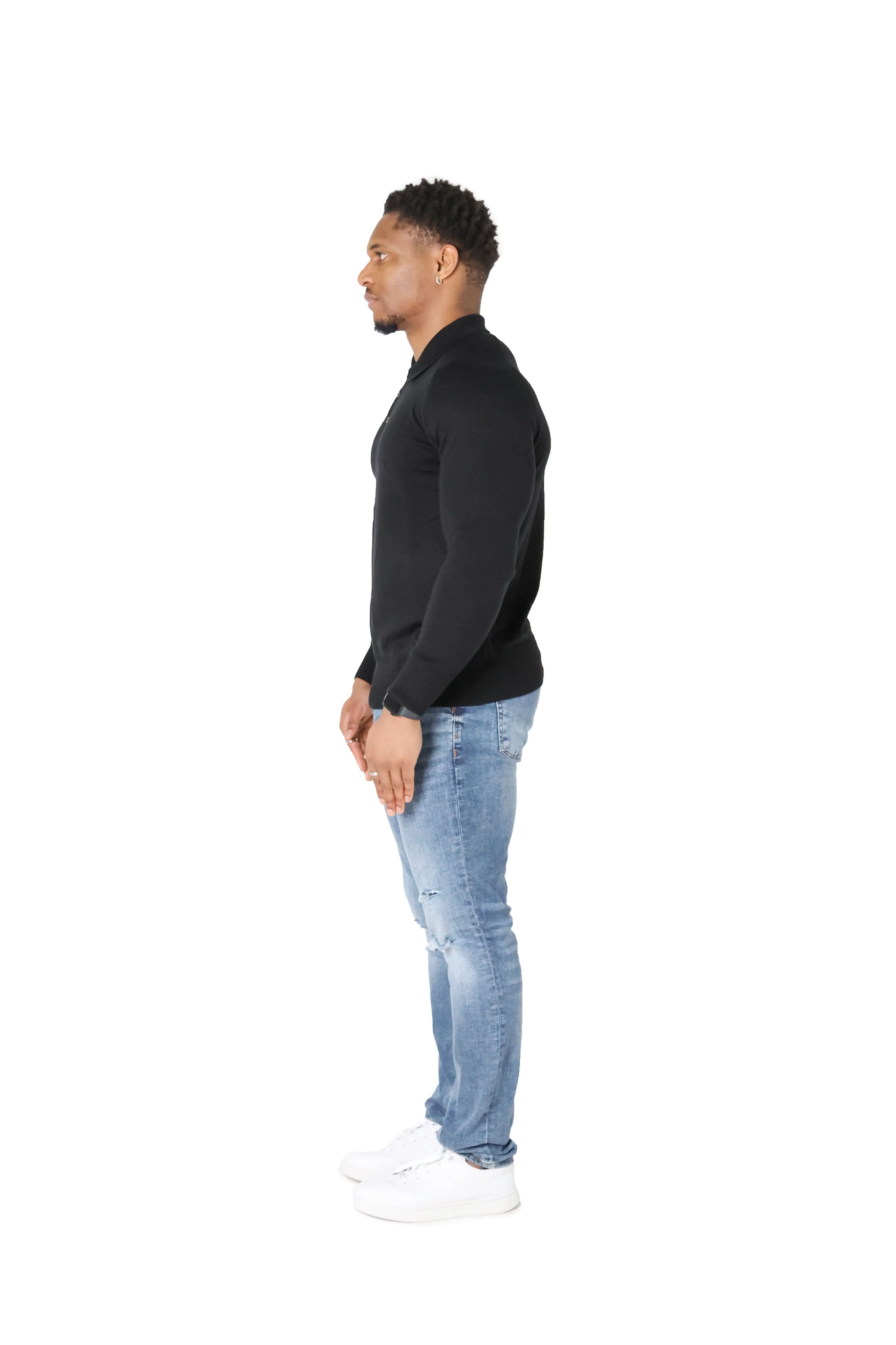Luxury Silky Wool Knit Long Sleeve Poly Tops - Image 4