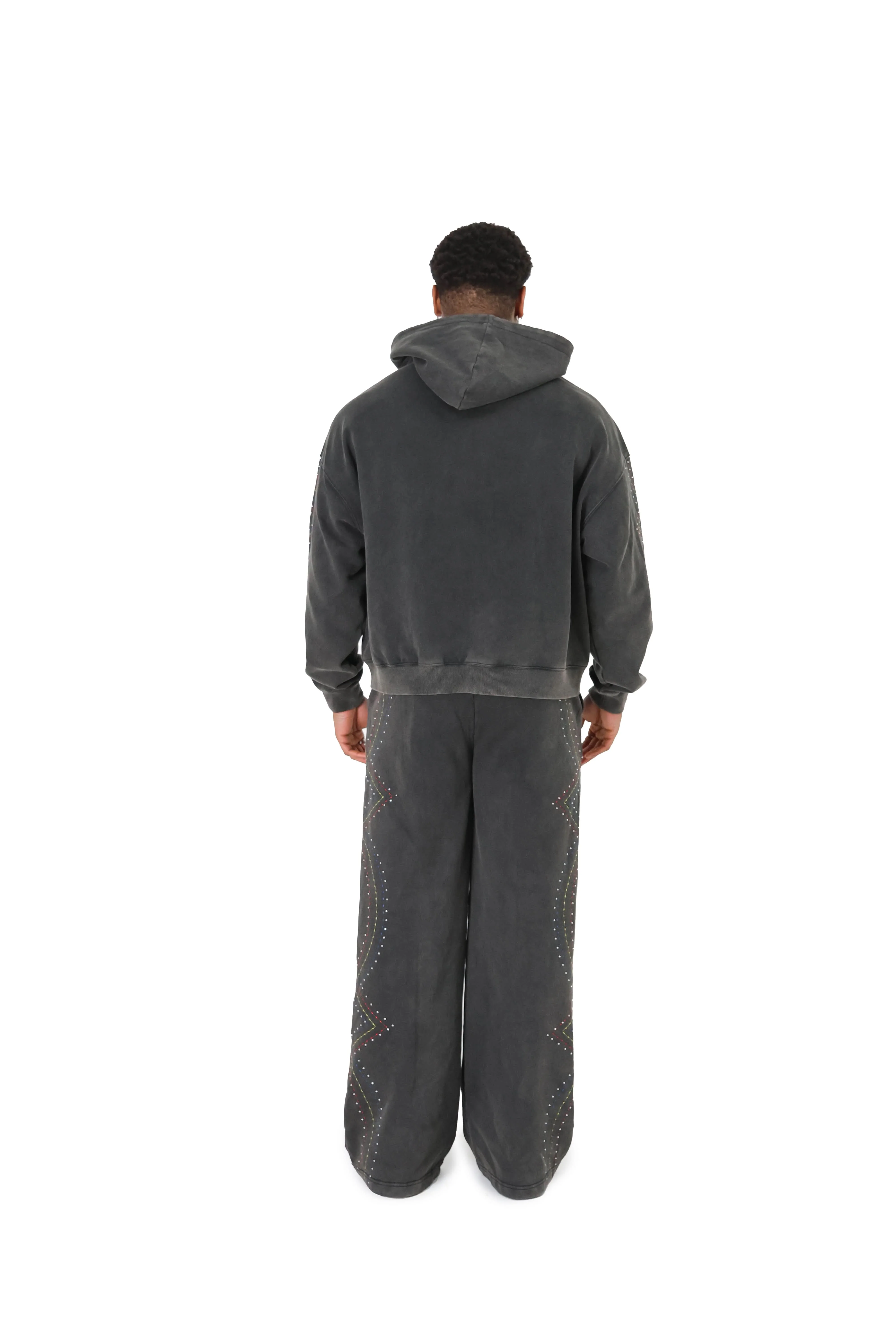 Stonewash Oversized  Rhinestone Joggers - Image 6