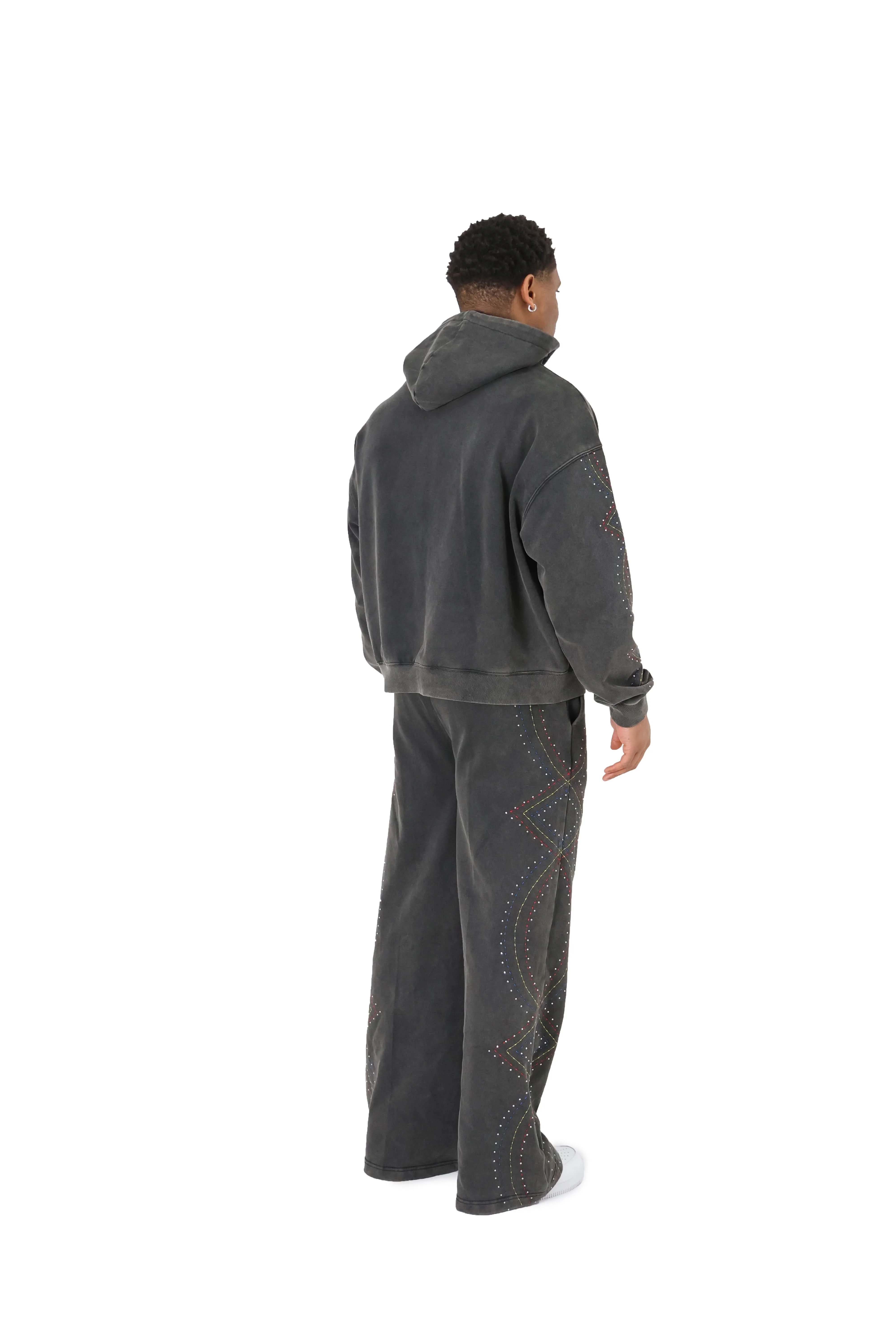 Stonewash Oversized  Rhinestone Joggers - Image 7