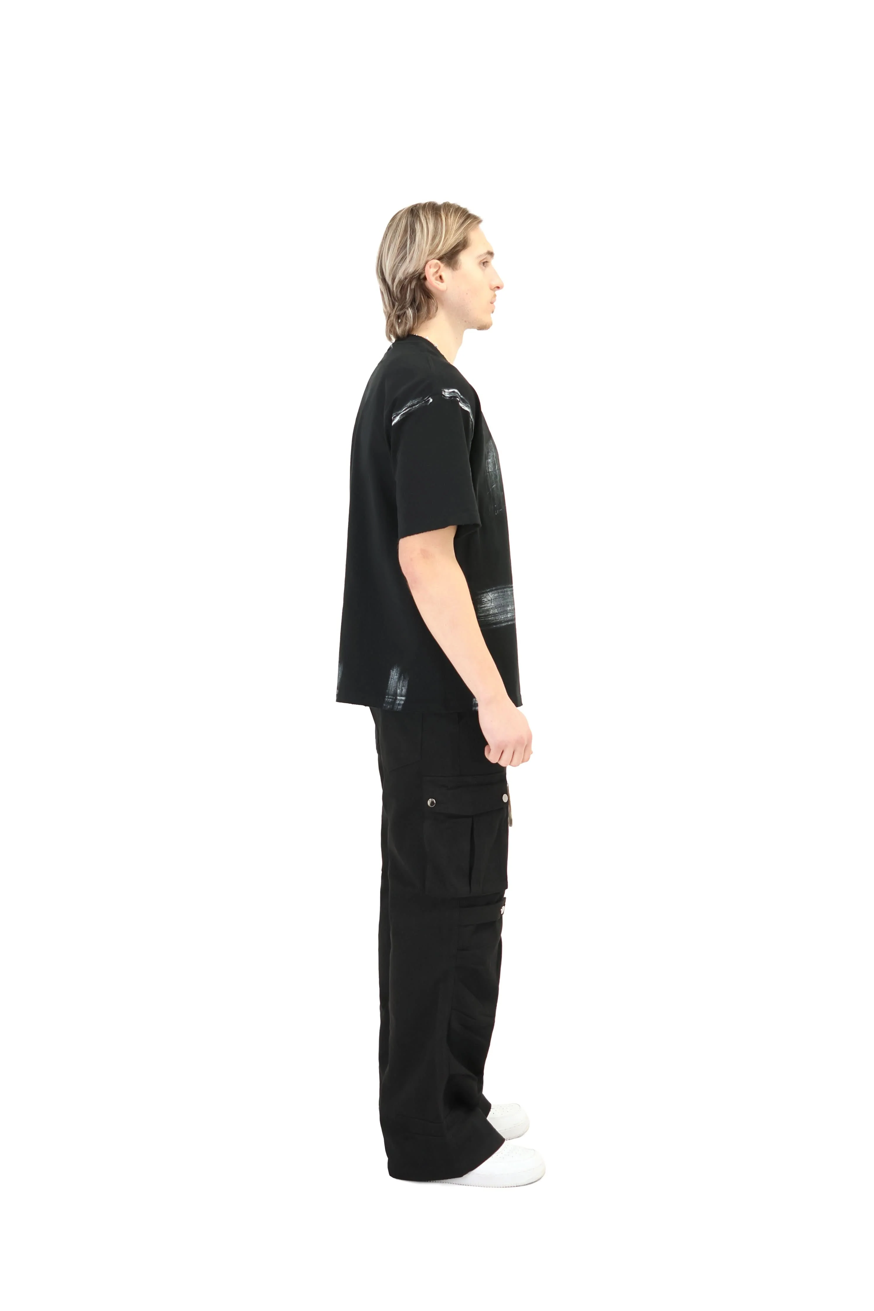 Wide Leg Cargo Button Trousers - Image 8